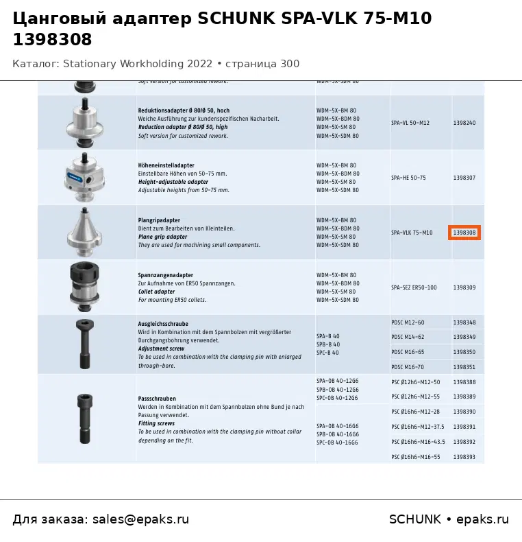 SCHUNK 1398308