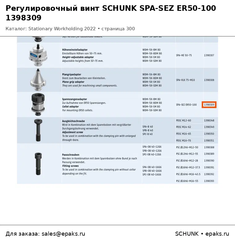 SCHUNK 1398309