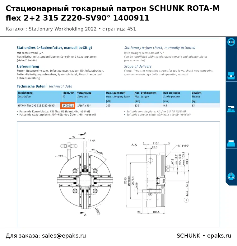 SCHUNK 1400911