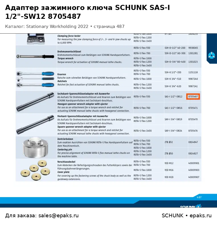 SCHUNK 8705487