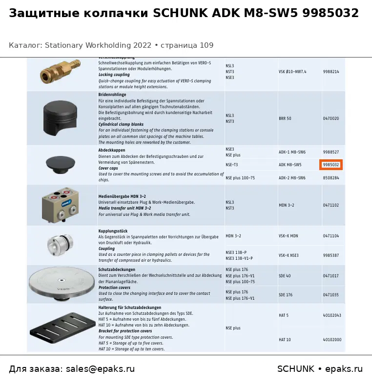 SCHUNK 9985032