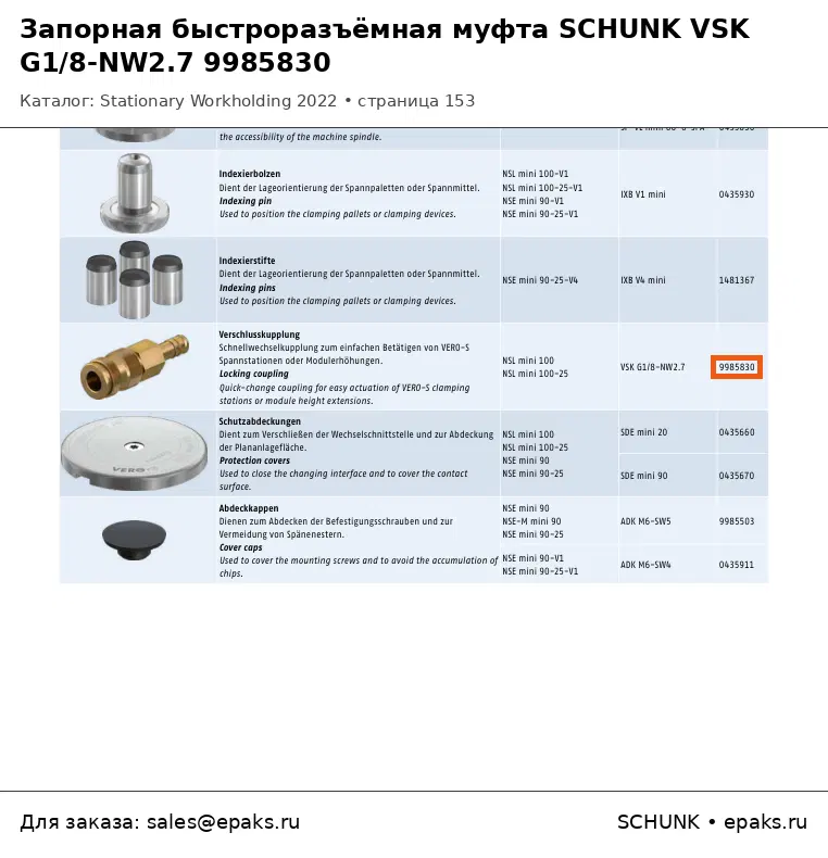 SCHUNK 9985830