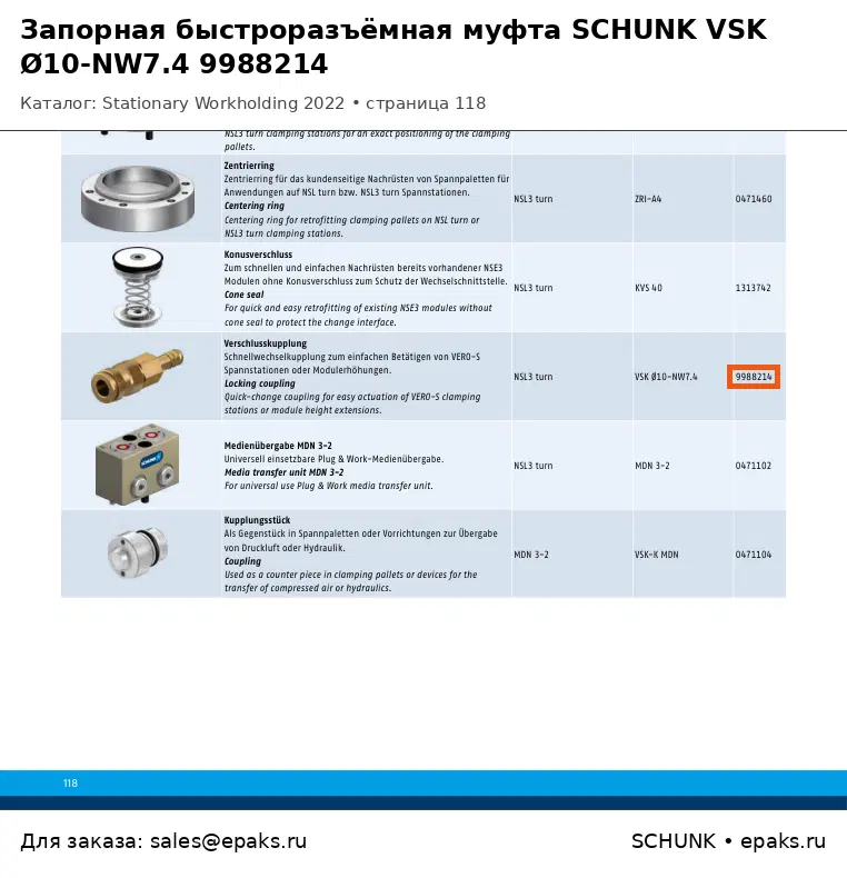 SCHUNK 9988214