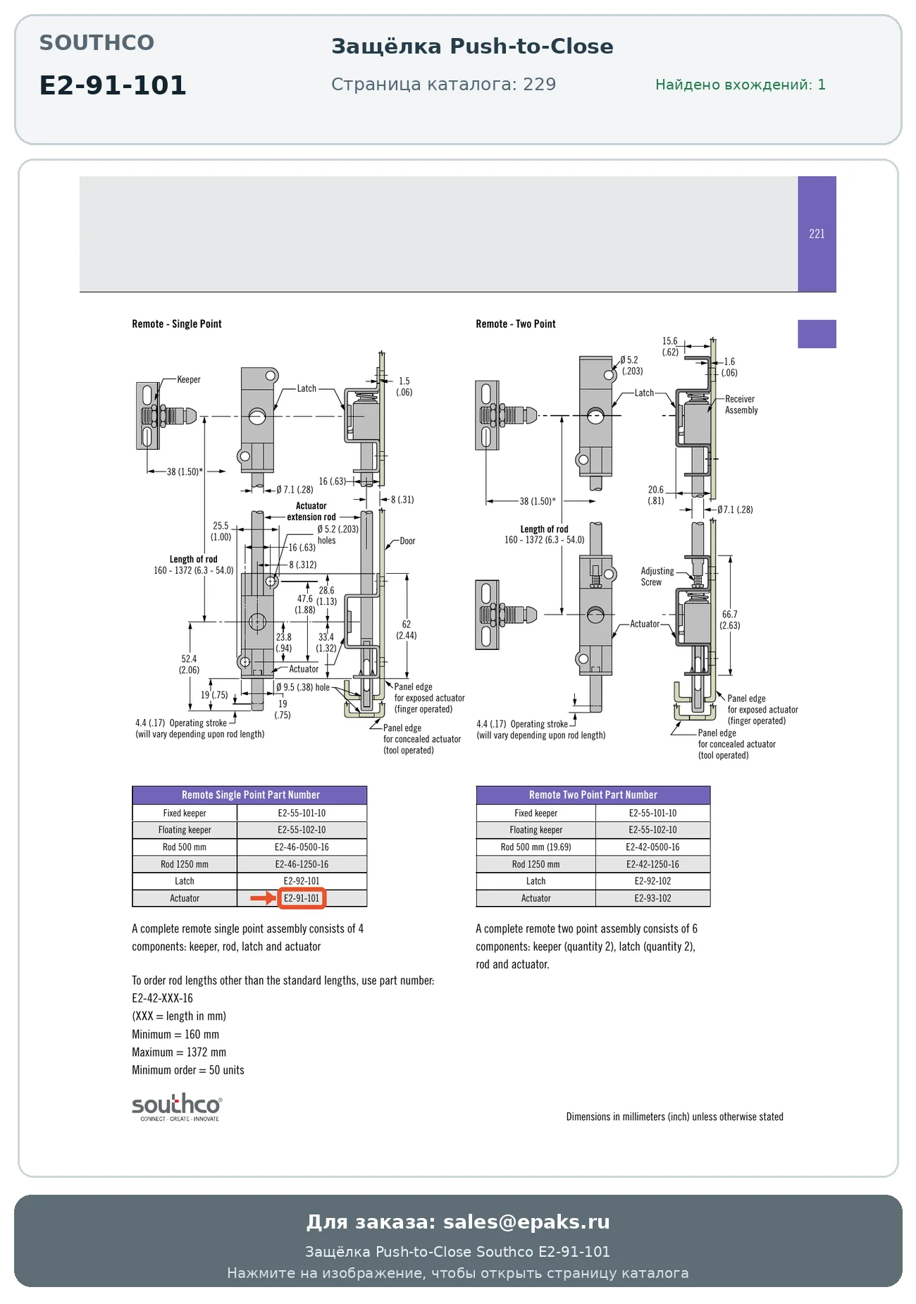 Southco E2-91-101