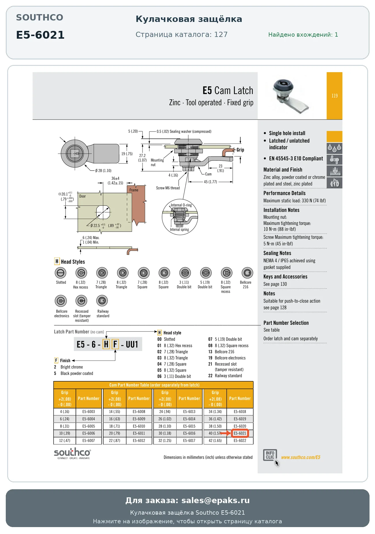 Southco E5-6021