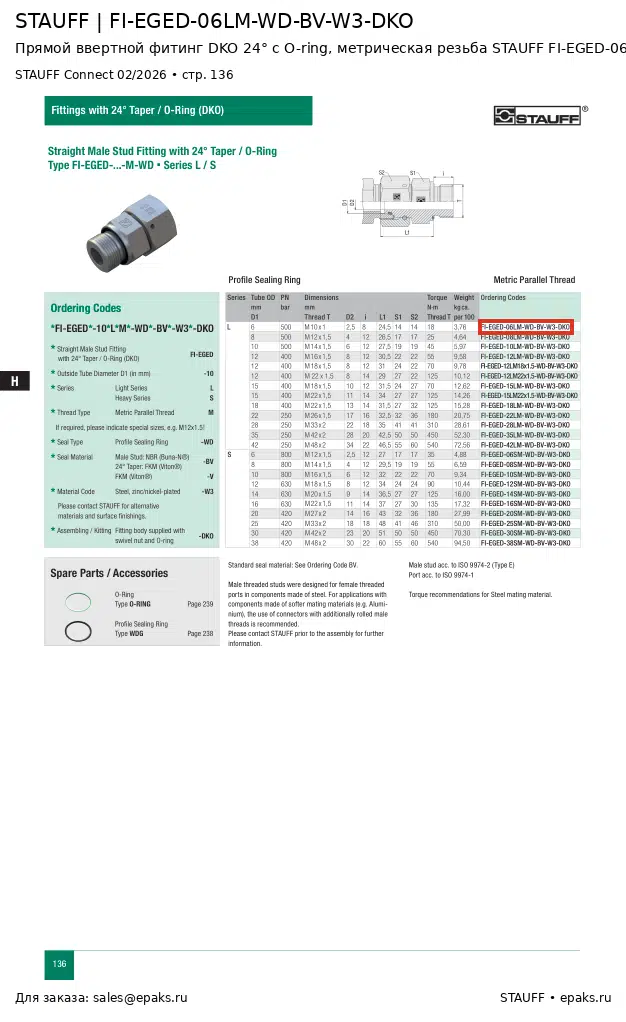 STAUFF FI-EGED-06LM-WD-BV-W3-DKO