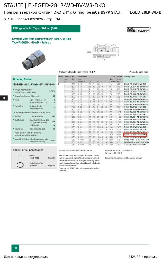 STAUFF FI-EGED-28LR-WD-BV-W3-DKO