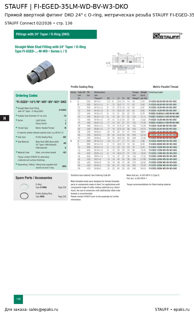 STAUFF FI-EGED-35LM-WD-BV-W3-DKO