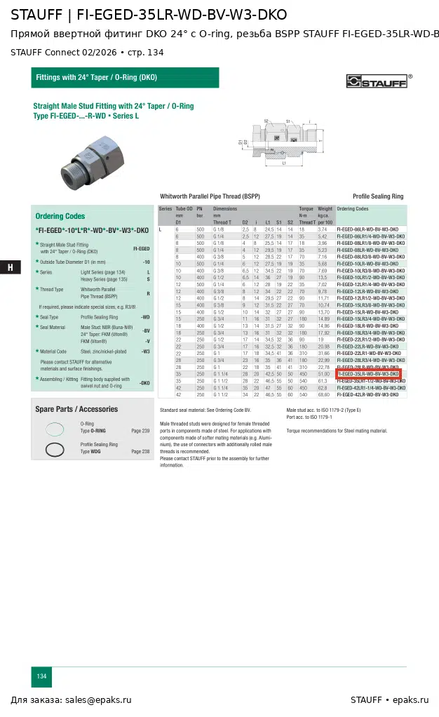 STAUFF FI-EGED-35LR-WD-BV-W3-DKO