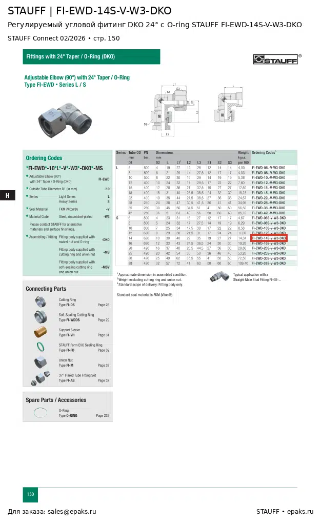 STAUFF FI-EWD-14S-V-W3-DKO