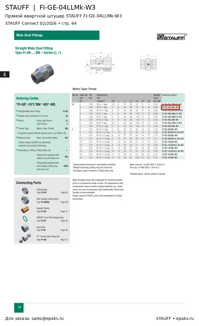 STAUFF FI-GE-04LLMk-W3