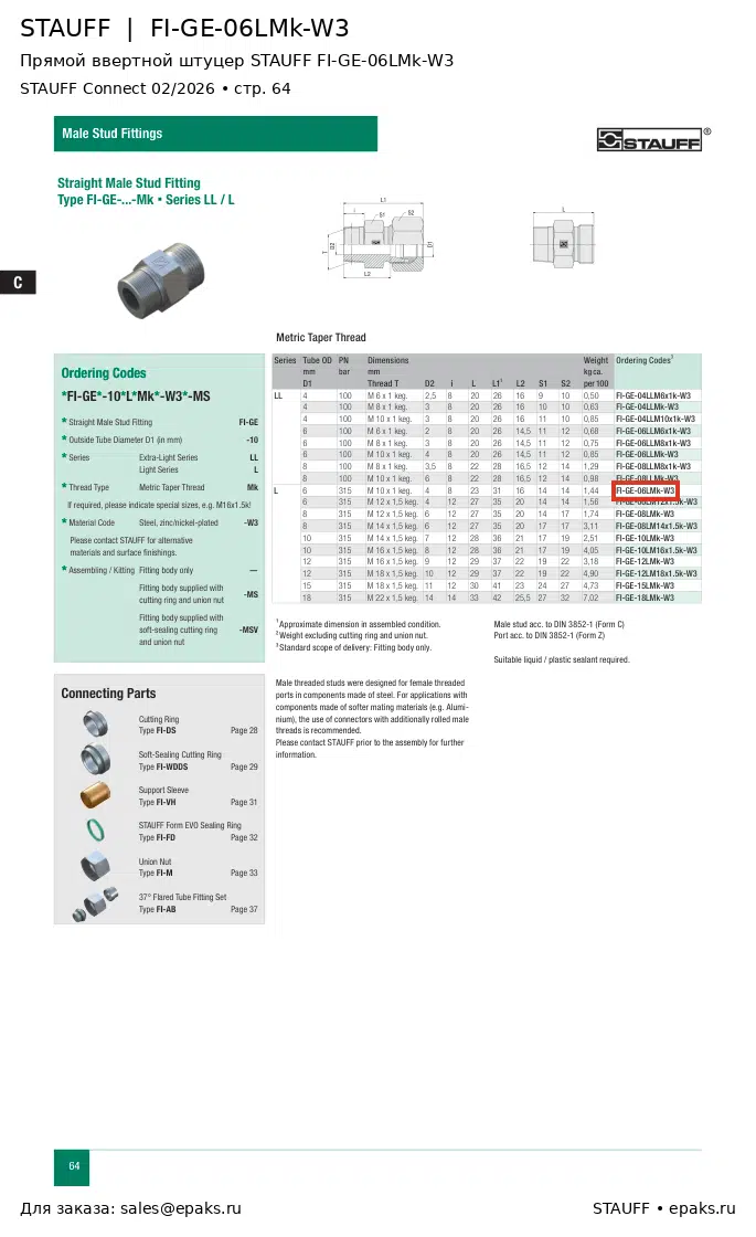 STAUFF FI-GE-06LMk-W3