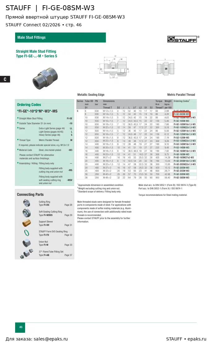 STAUFF FI-GE-08SM-W3