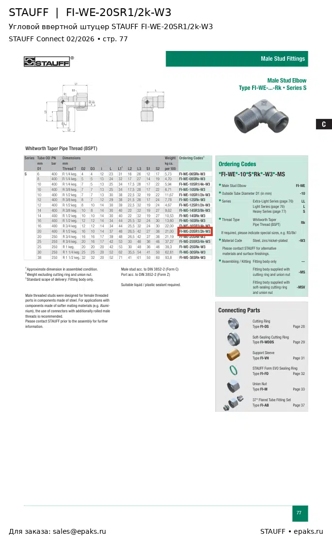 STAUFF FI-WE-20SR1/2k-W3