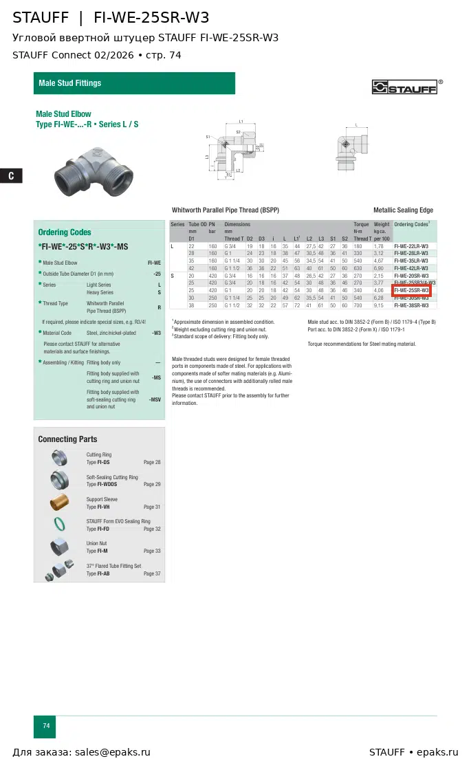 STAUFF FI-WE-25SR-W3