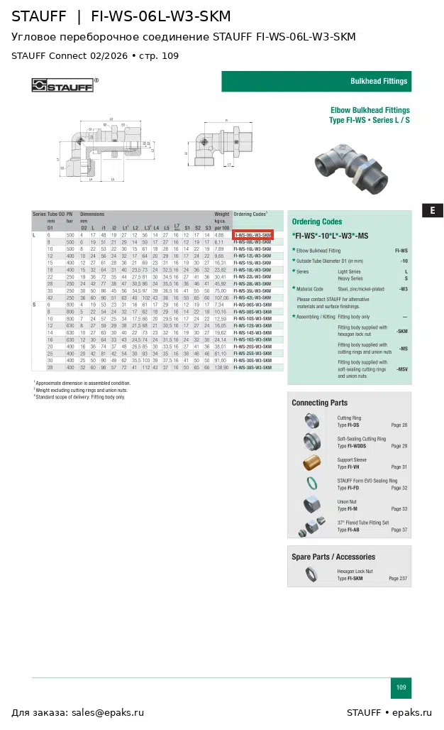 STAUFF FI-WS-06L-W3-SKM