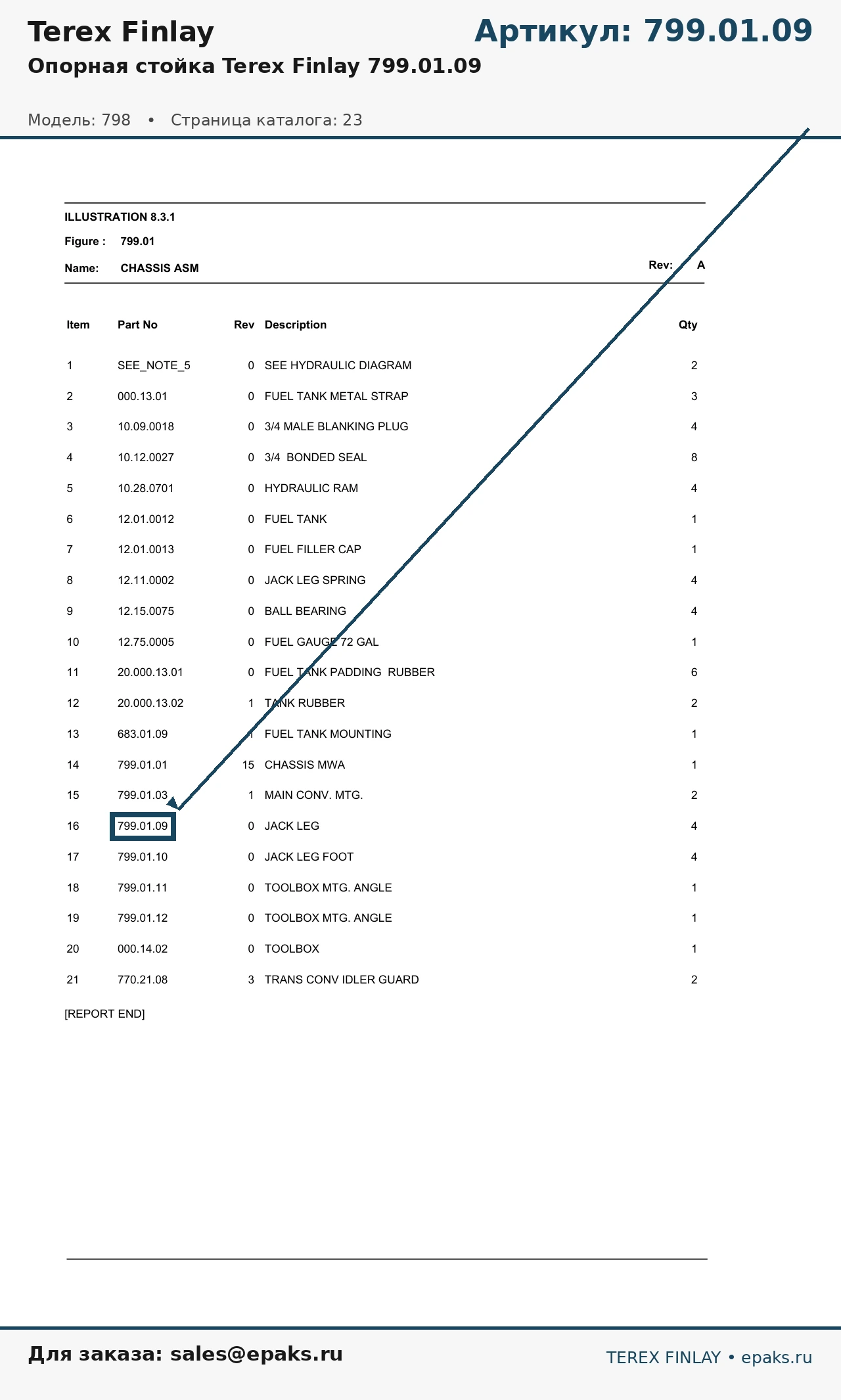 Terex Finlay 799.01.09