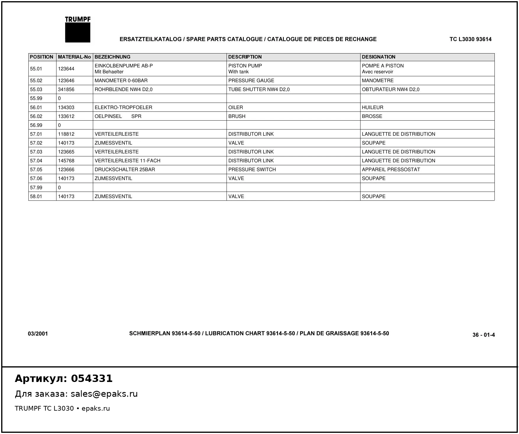 TRUMPF 054331