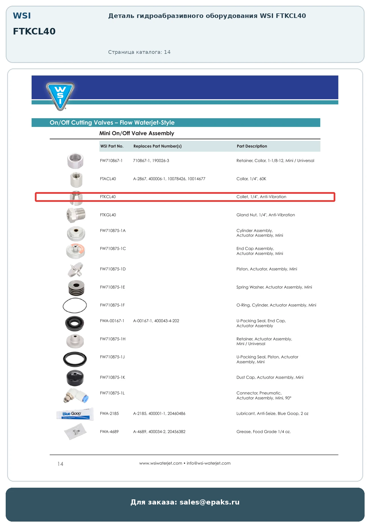 WSI FTKCL40