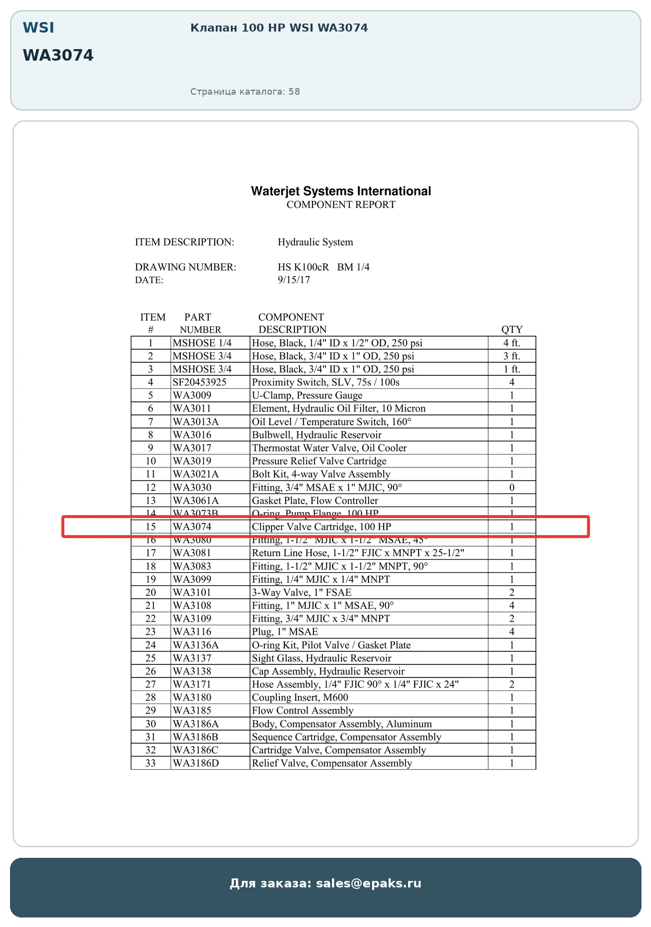 WSI WA3074