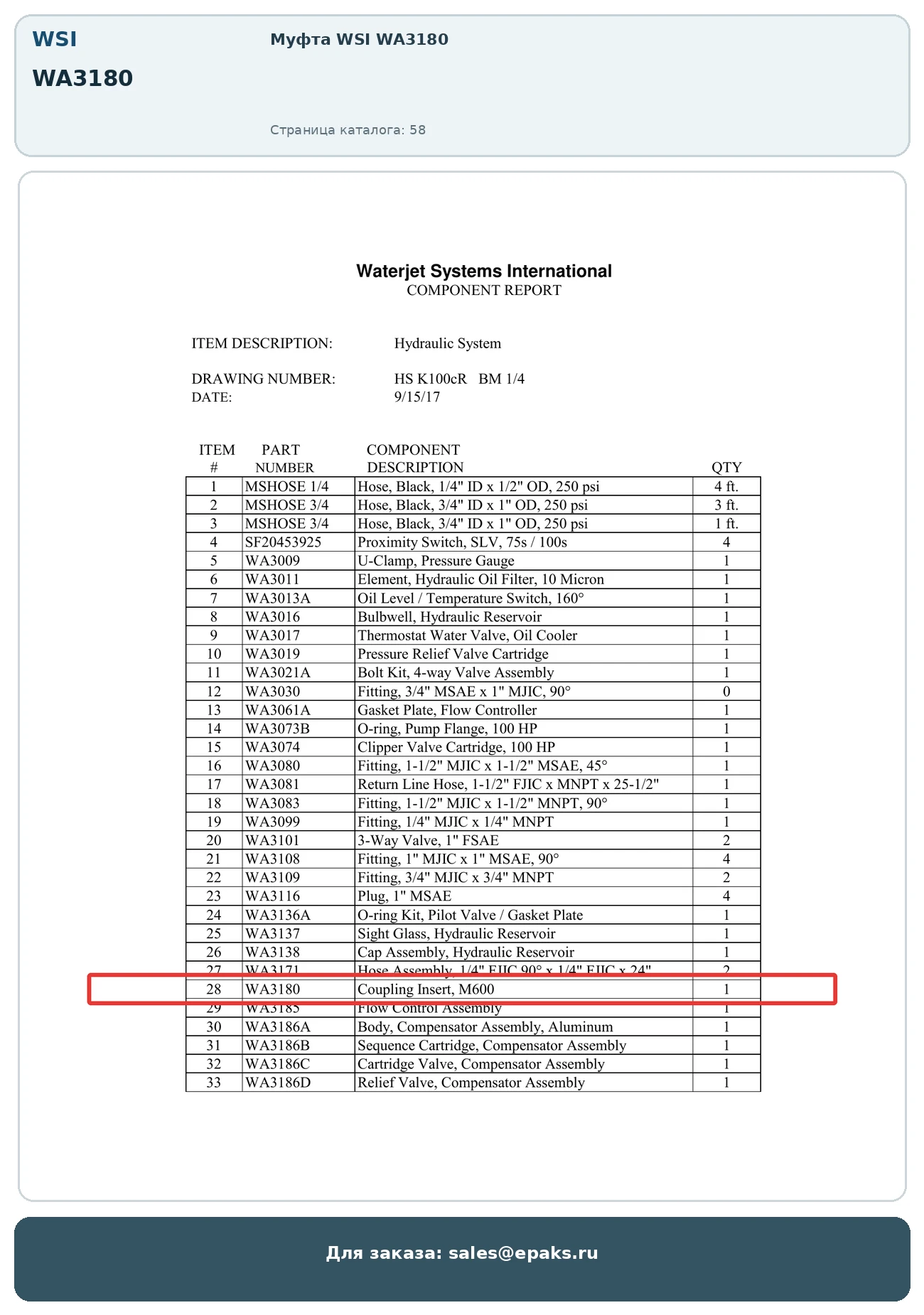 WSI WA3180