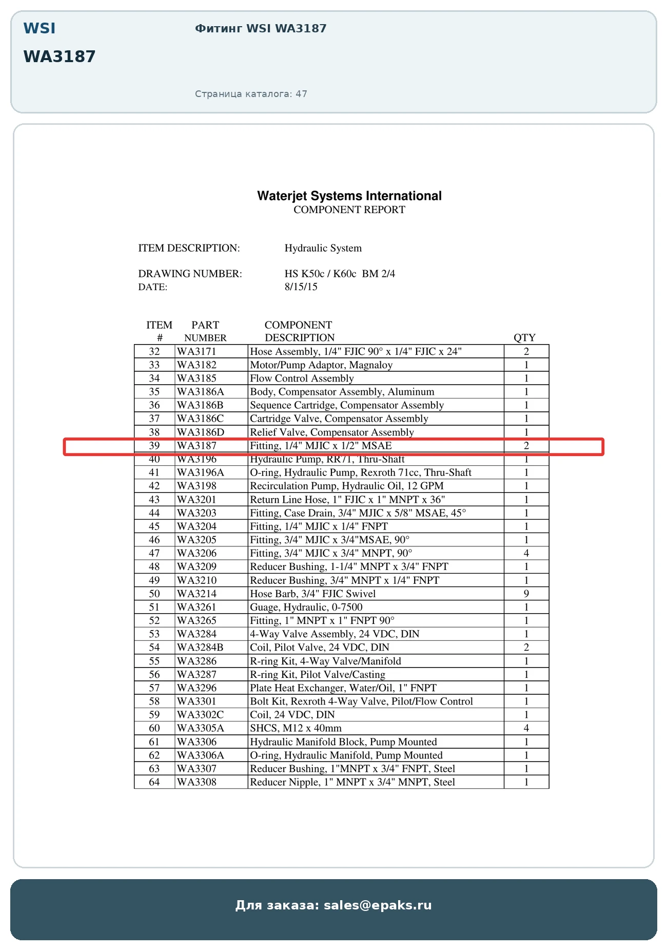 WSI WA3187