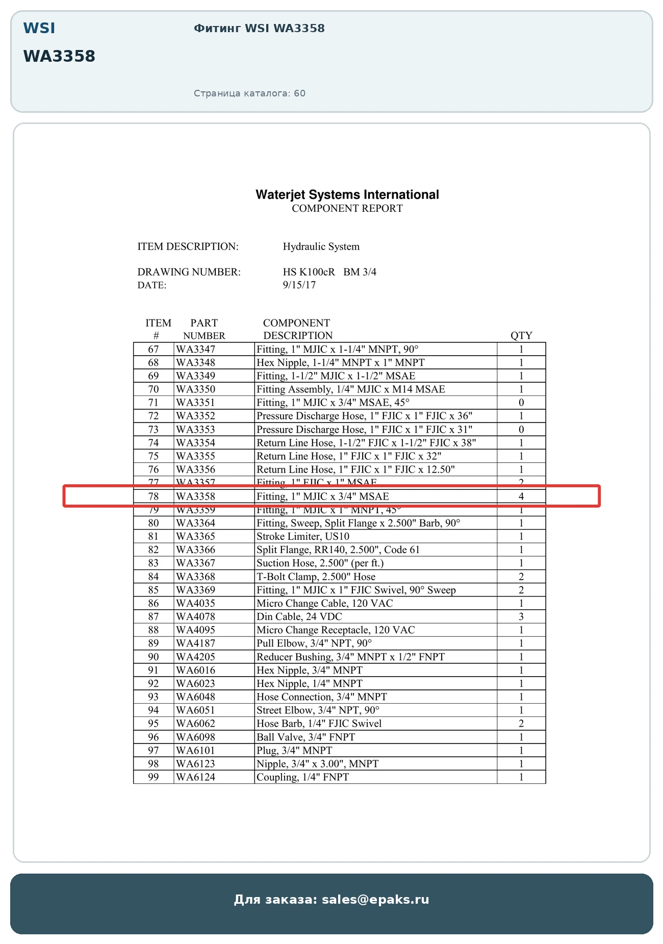 WSI WA3358