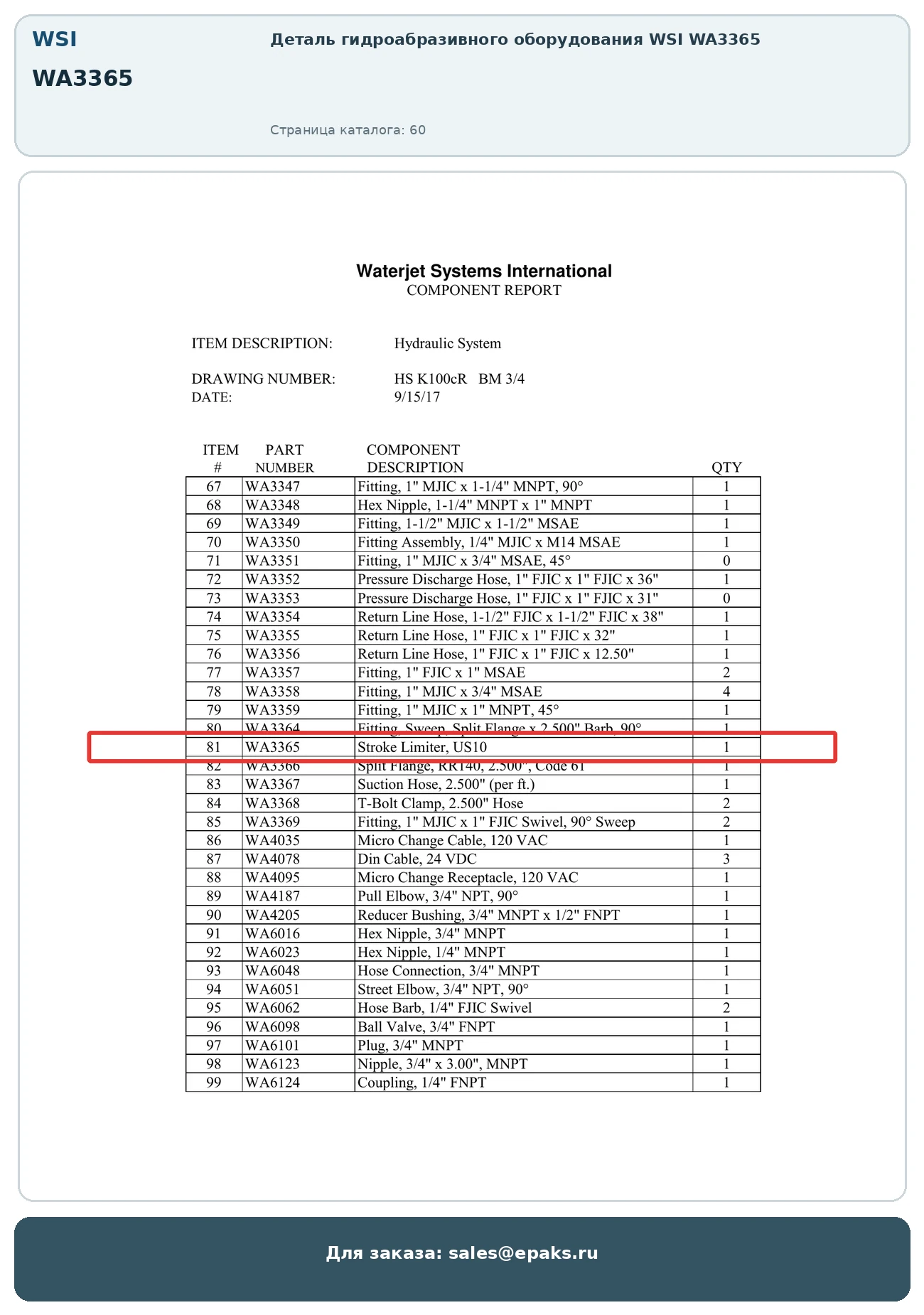WSI WA3365