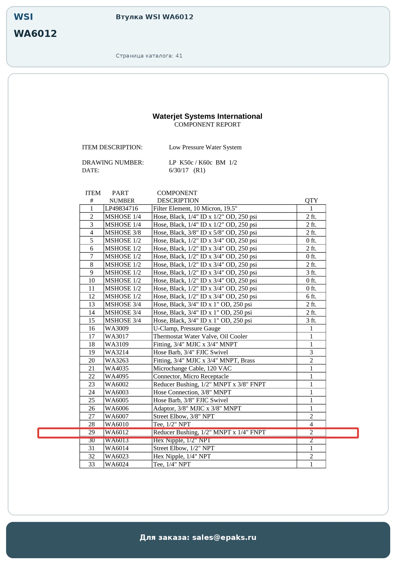 WSI WA6012