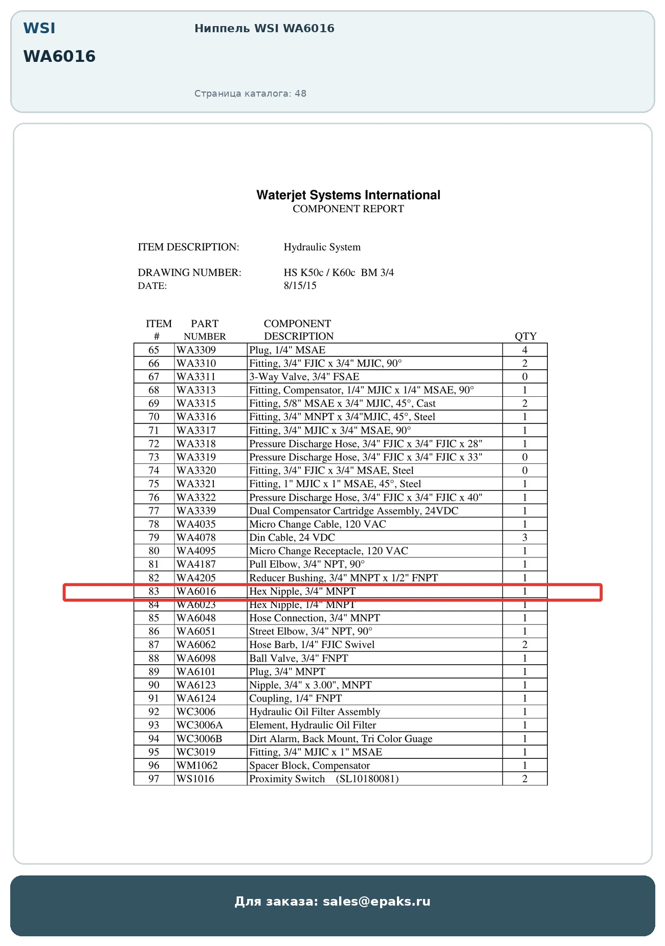 WSI WA6016