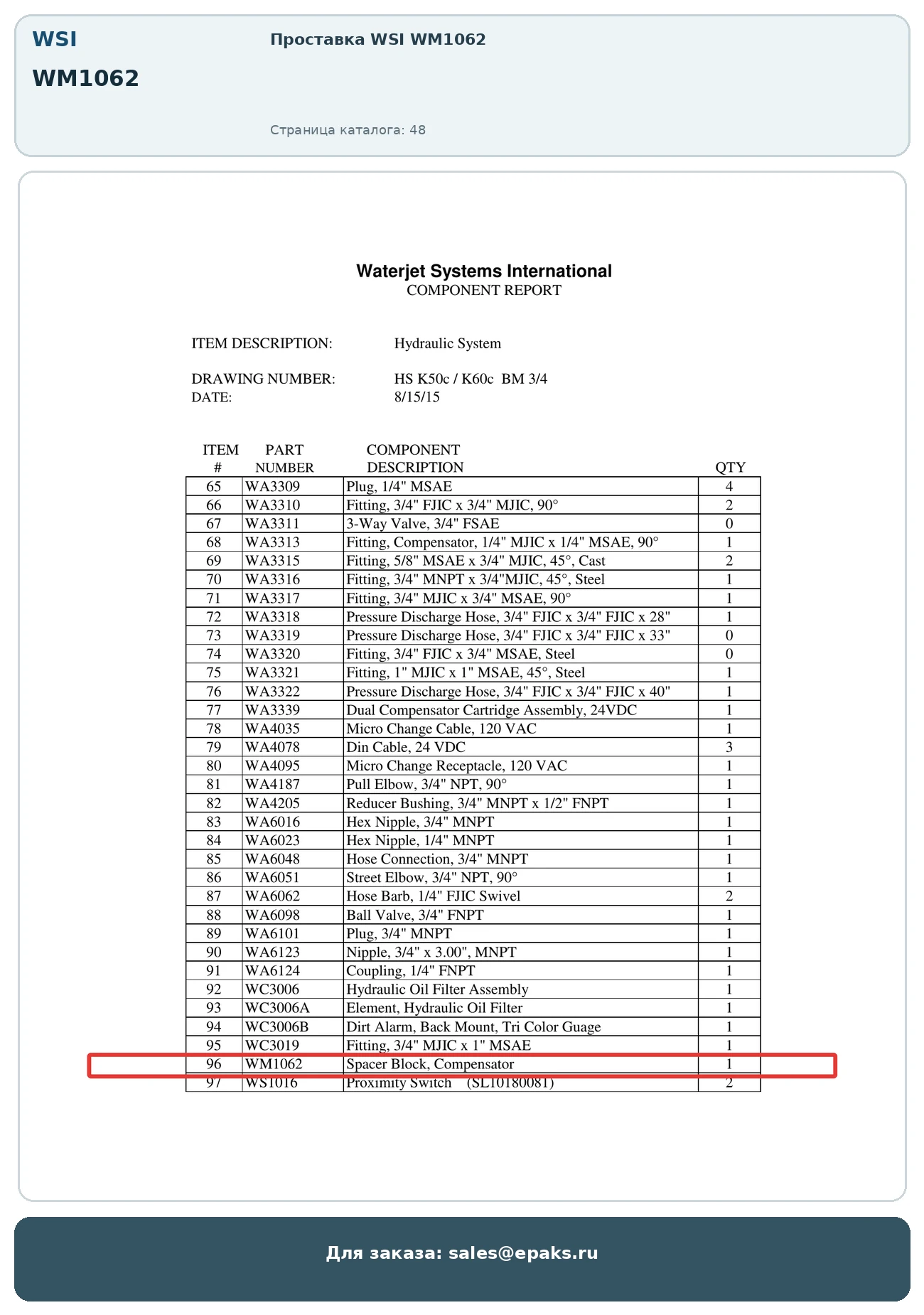 WSI WM1062